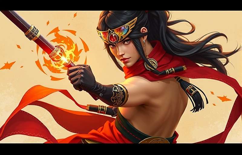 Concept art for upcoming Mardani Khel martial arts style in Anise Spectacle Warrior